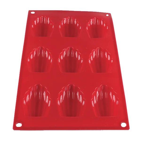 Thunder Group PLBM006S Baking Mold, 1 Oz. -40° - 550°F Temperature Range (9) Madeleine Cavities