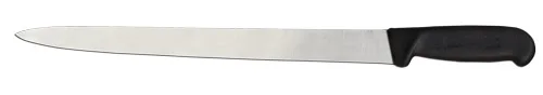 Omcan USA 17872 Loin Slicer Knife - 16" Stamped Blade, Black Plastic Handle, Precision Carving Tool