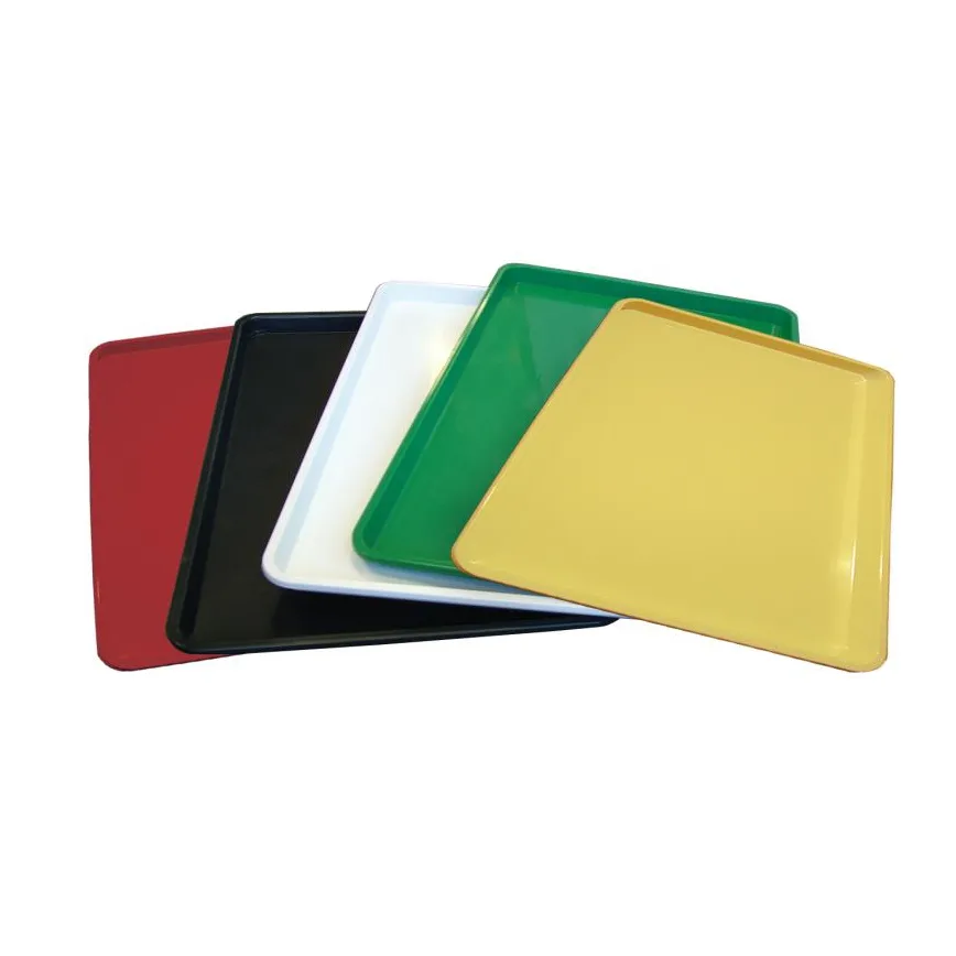 Omcan USA 41347 Bakery Display Tray, Red Plastic, 18" x 26" , Perfect for Meat & Pastry