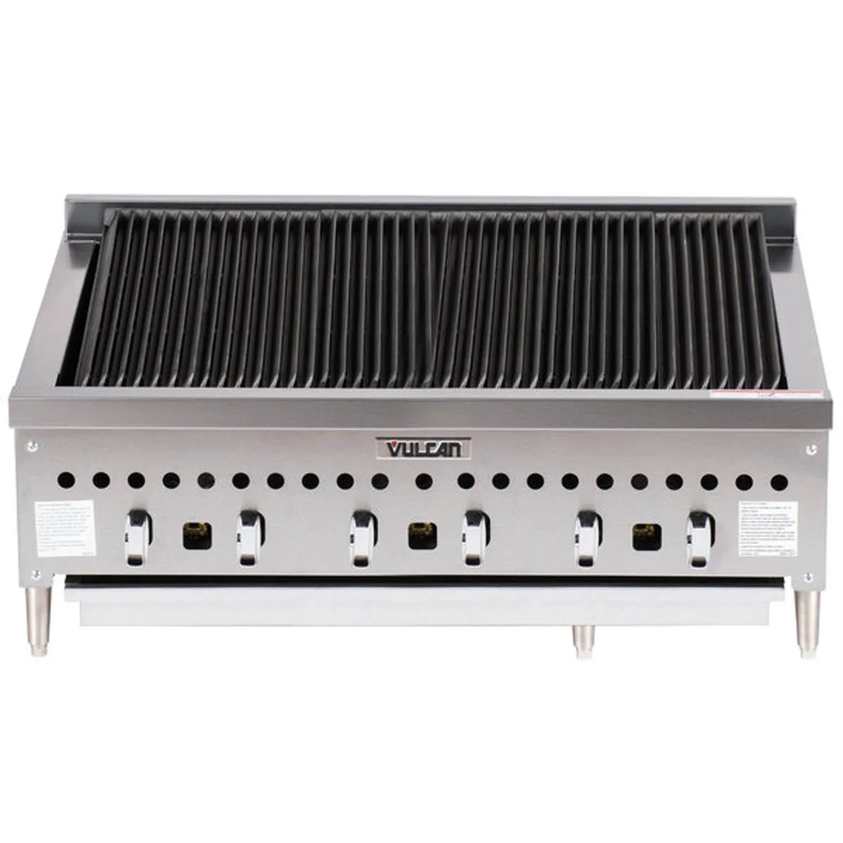 Vulcan VCCB36 36" Low Profile Countertop Gas Radiant Charbroiler w/ (6) Burners, 87.000 BTU