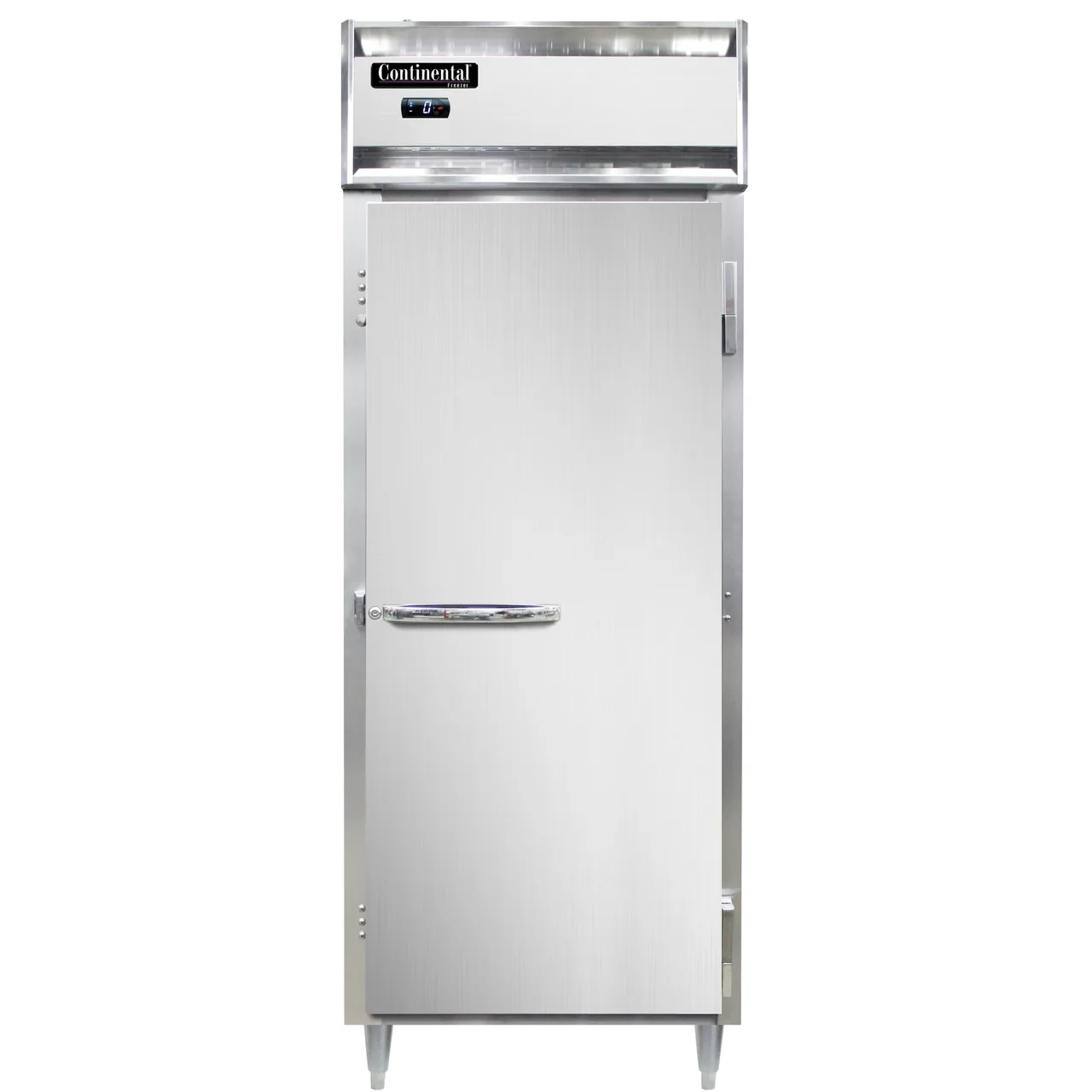 Continental Refrigerator D1FENPT 28-1/2" 1-Section Pass-Thru Freezer, 2-Solid Door, Top Mounted, 22 cu. ft., Stainless Steel Front