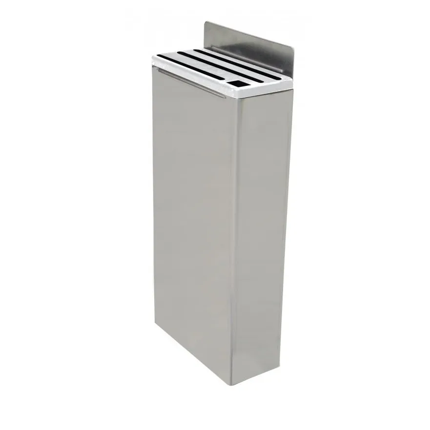 Omcan USA 12922 Knife Rack - Holds 3 Knives + 1 Sharpening Steel, White Insert, Stainless Steel, 4 Slots