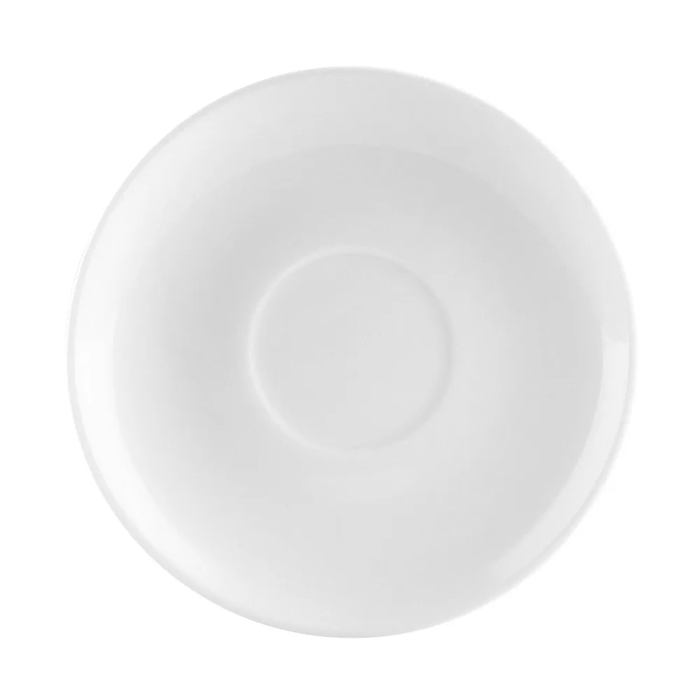 CAC China UVS-36 Porcelain Saucer, 4.5" Dia x 0.75" H, Super White, Dishwasher Safe - 1 Dozen