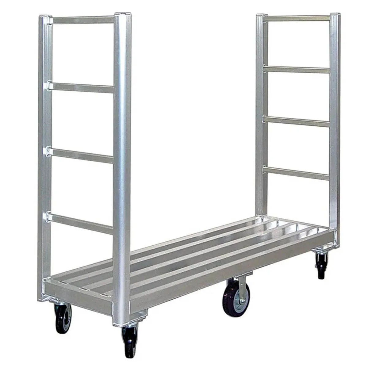 New Age 96055 U-Boat Cart, 20x52.25x60, 1500 lbs, Aluminum Frame, Dual Handle, Polyurethane Casters