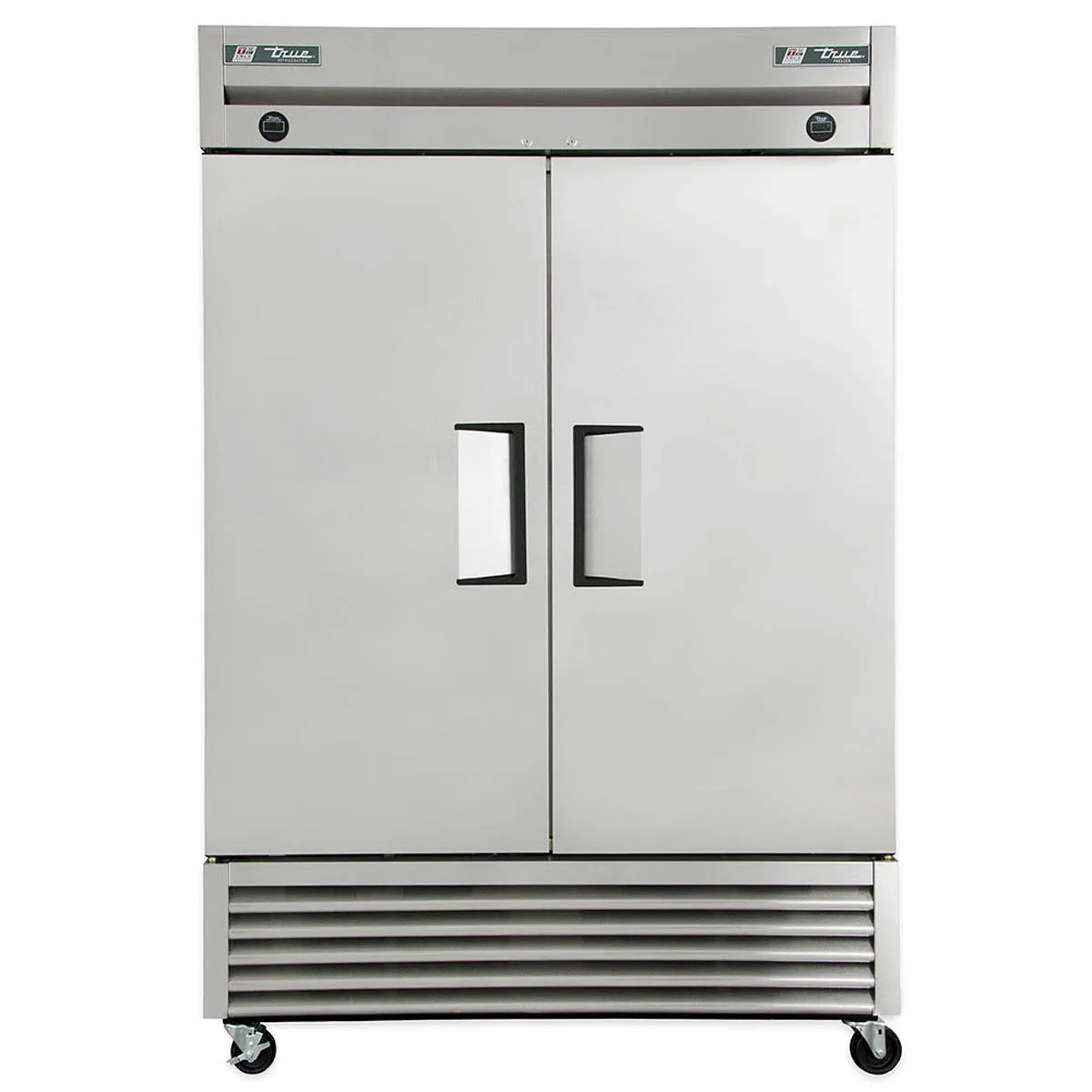 True T-49DT-HC 54" 2-Section Reach-In Refrigerator Freezer Combo w/ 2 Solid Doors