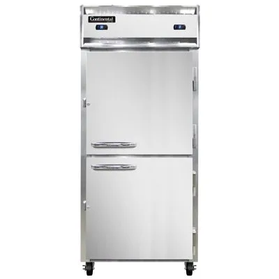 Continental Refrigerator 1RFXNSAHD 36" 1-Section Reach-In Refrigerator Freezer w/ 2 Solid Half-Doors