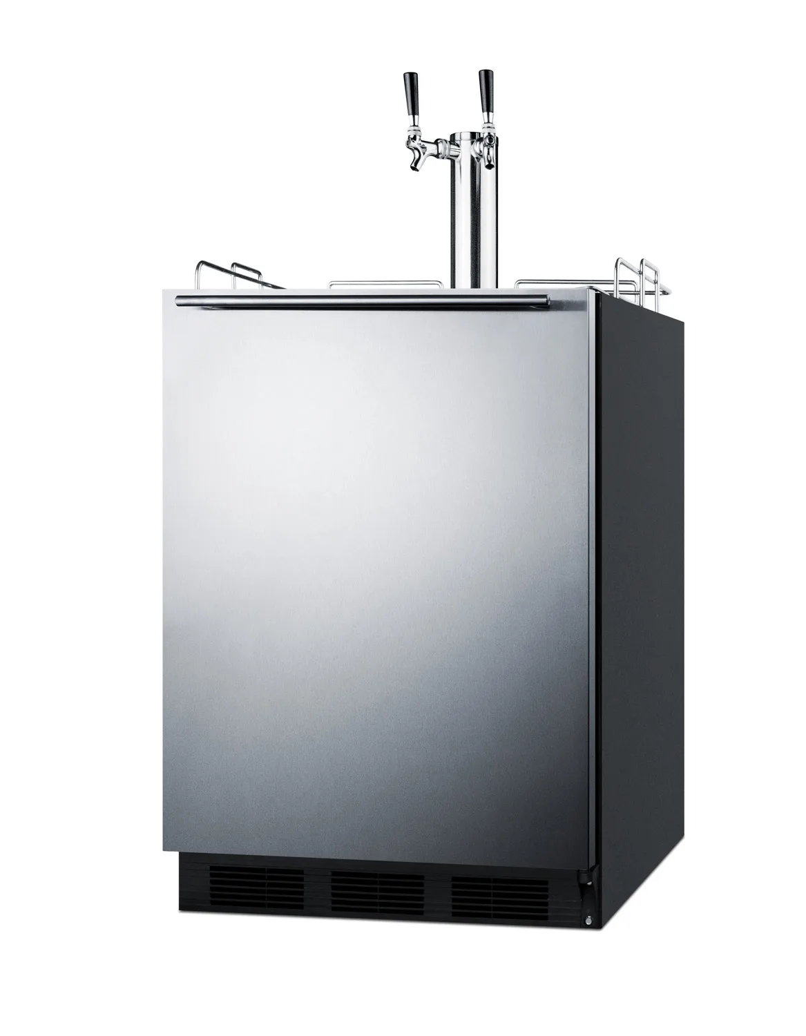 Summit SBC58BLBIADATWINBW 24" Stainless Kegerator, ADA, Twin Tap Kit, CO2 Tanks, 115V, ETL Certified
