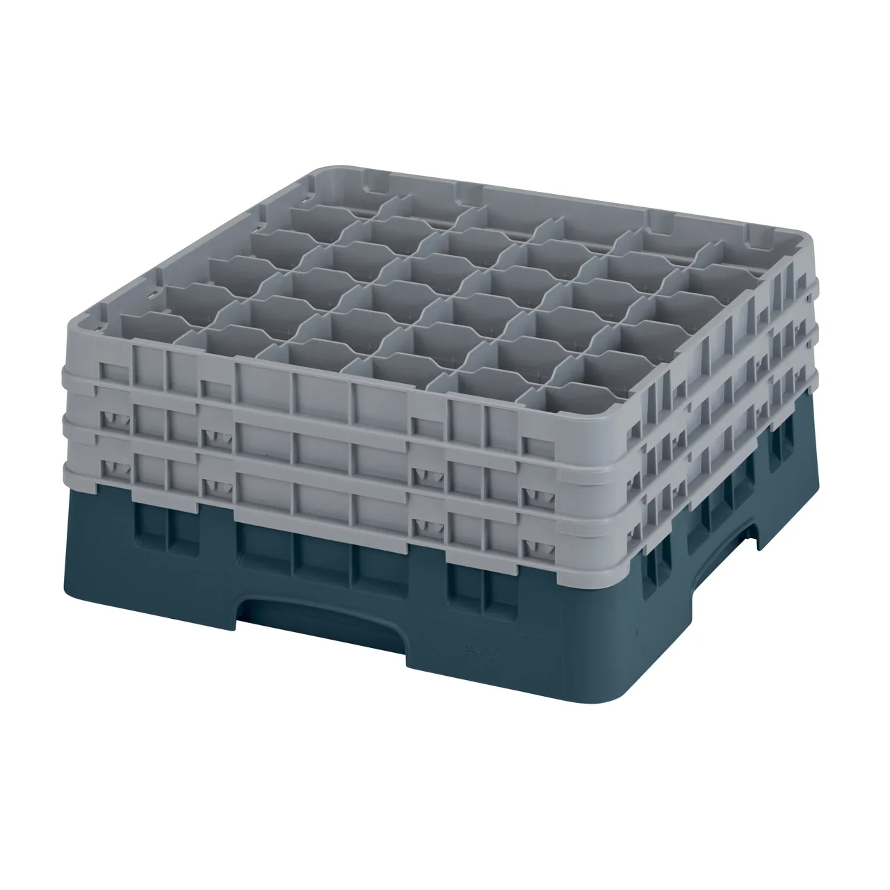 Cambro 36S738414 Camrack Glass Rack, Teal, Full Size, 19-3/4 x 19-3/4, 36 Compartments, 2-7/8 Max Dia, 7-3/4 Max Height