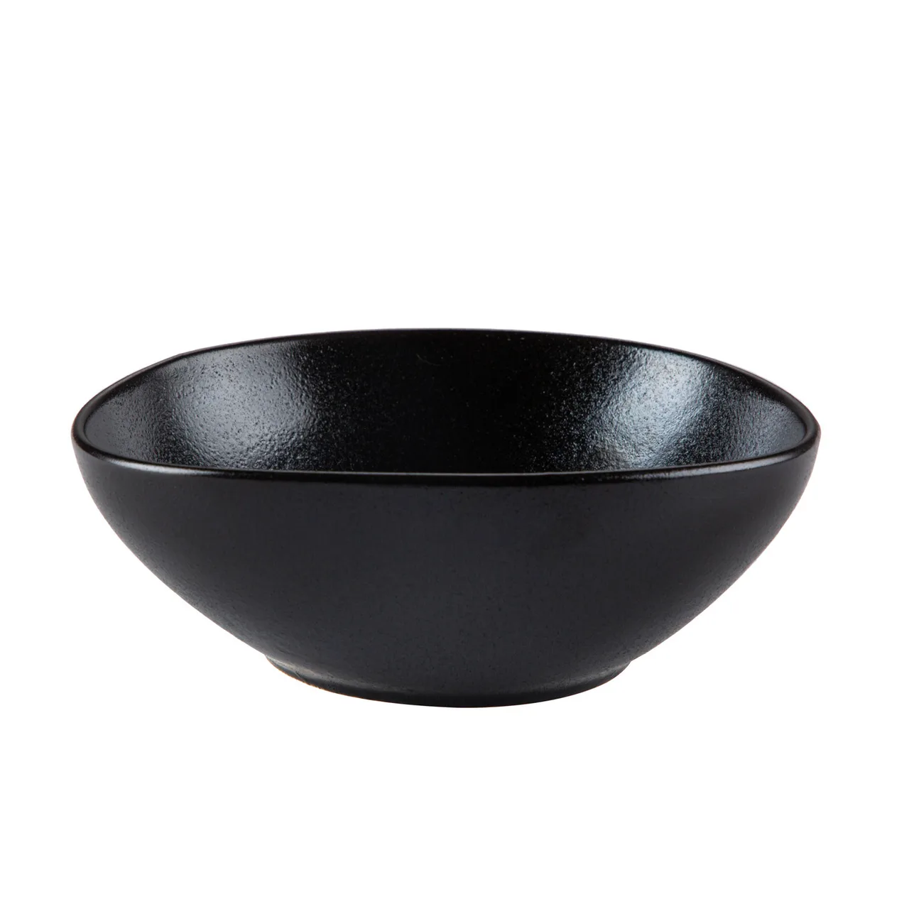 CAC China MOT-B7-BLK - 24 oz Soup Bowl, 6" Diameter, Porcelain, Matte Black Lava Glaze - 1 Dozen