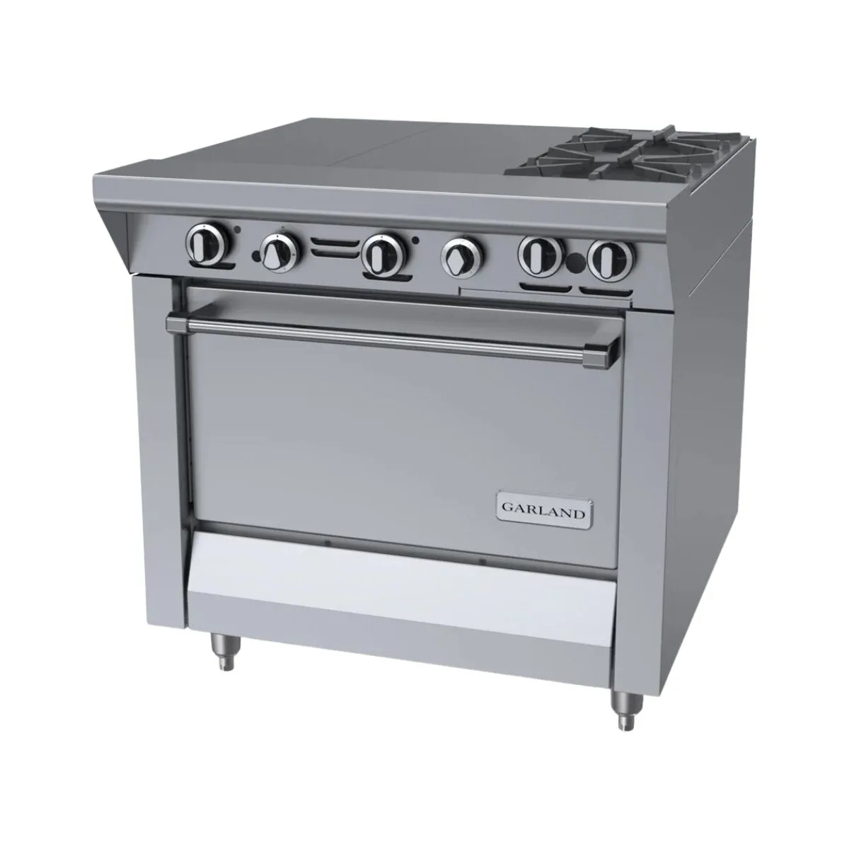 Garland US Range M43-2R 34" Gas Heavy Duty Range w/ (2) Open Burners, (2) Even Heat Hot Tops, (1) Standard Oven, 132.000 BTU
