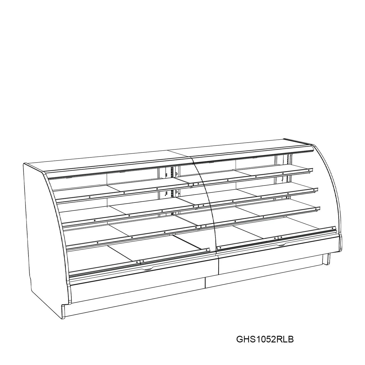 Structural Concepts GHS552RLB (CURVED) 61" Refrigerated Display Case