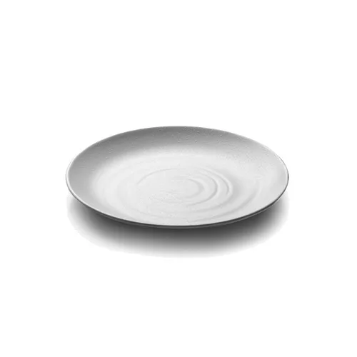 GET JW7010-W Plate, 10" Dia. x 1-1/4"H, Round White Melamine, Break/Chip Resistant
