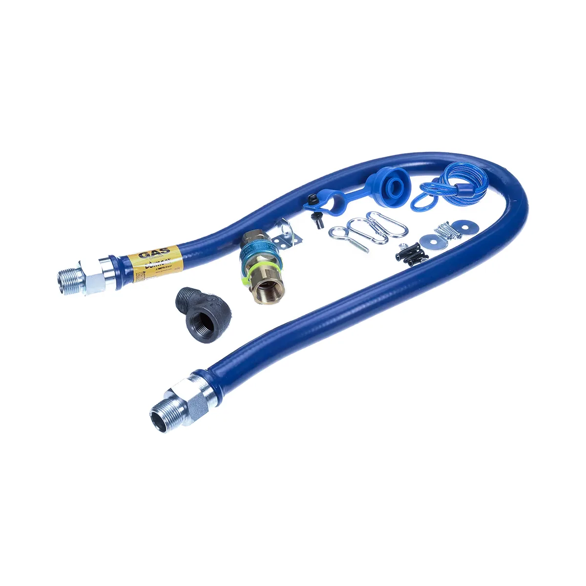Dormont 1675BPQR48BX SnapFast 48" Gas Connector Kit w/ Restraining Cable, 3/4" Dia, in Retail Box