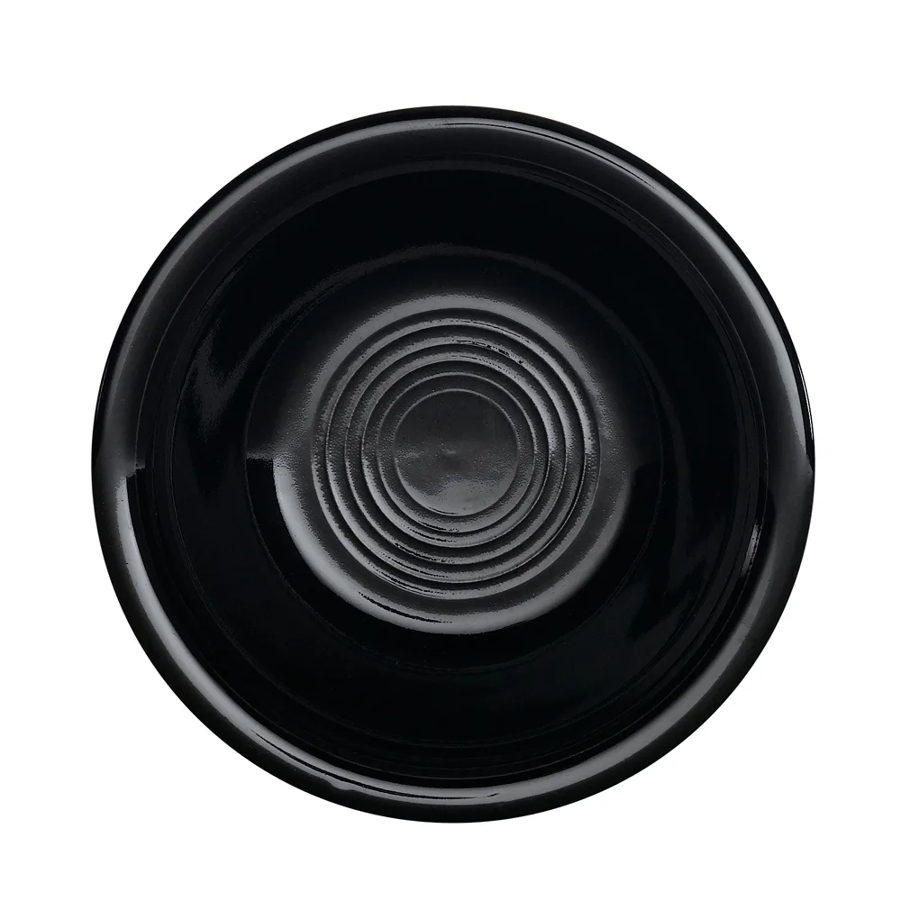 CACChina TG-32-BLK Tango Fruit Dish, 4" Dia. 1-1/8" H, 3-1/2 Oz., Porcelain, Black, Embossed - Dozen