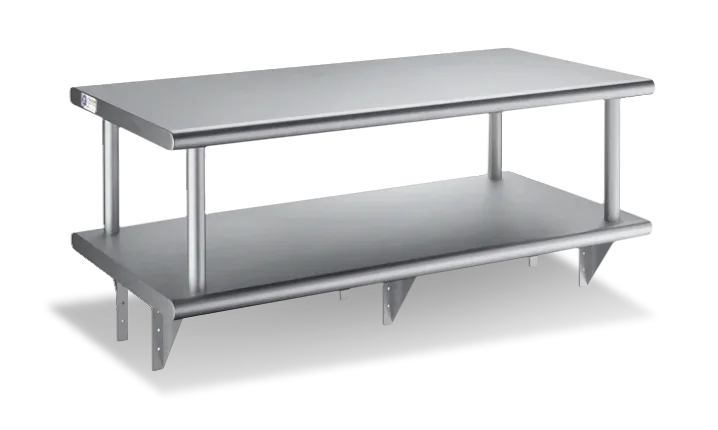 Steel Works SWPTSD-2460-316 Heavy Duty Pass Thru Shelf with Over Shelf - 60"W x 24"D