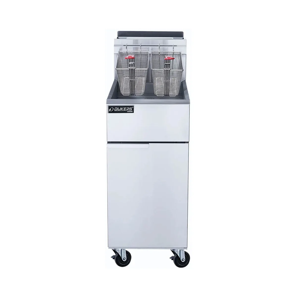 Dukers Appliance Co DCF4-NG Full Pot Floor Model Gas Fryer w/ 50 Lb Capacity, 120.000 BTU