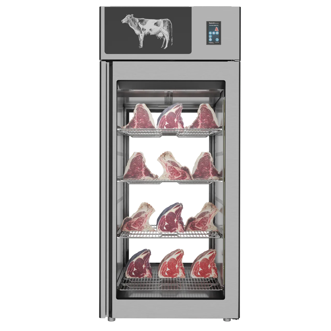 Omcan USA 48041 (MM-IT-900-SS) Stagionello Dry Age 3.0 Cabinet – 31.8 cu ft, 26.6°F–95°F, 4×77 lb shelves, 304 SS, 980W