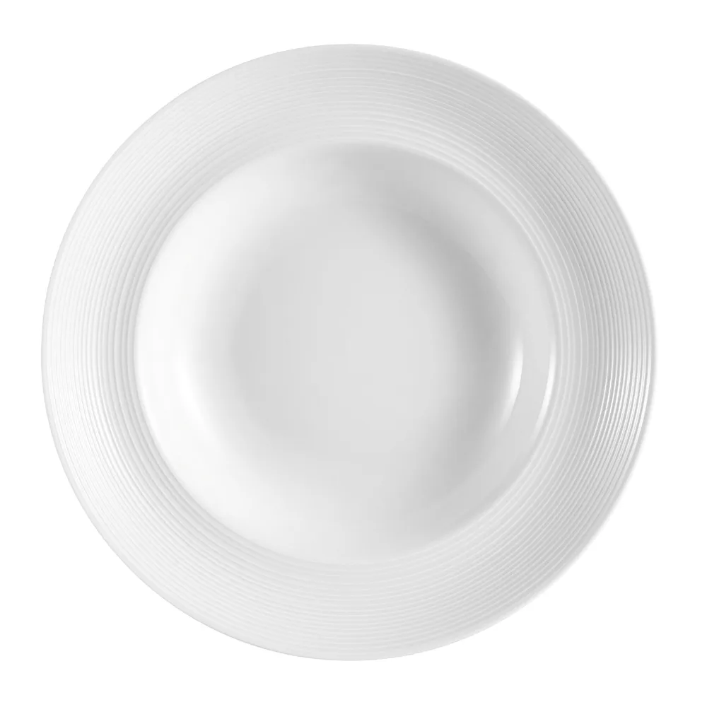 CAC China HMY-130 Pasta Bowl, 12" Diameter x 2-3/4" Height, 26 oz Porcelain White - 1 Dozen