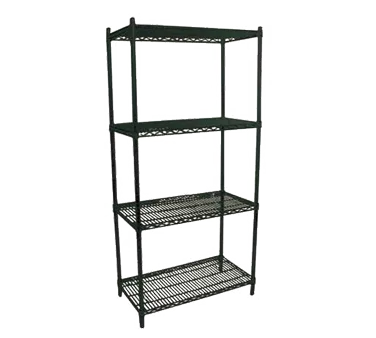Omcan USA 31371 Epoxy Post, 64" Wire Shelving Post, 60-69" Height, Green Finish, Mobile/Stationary