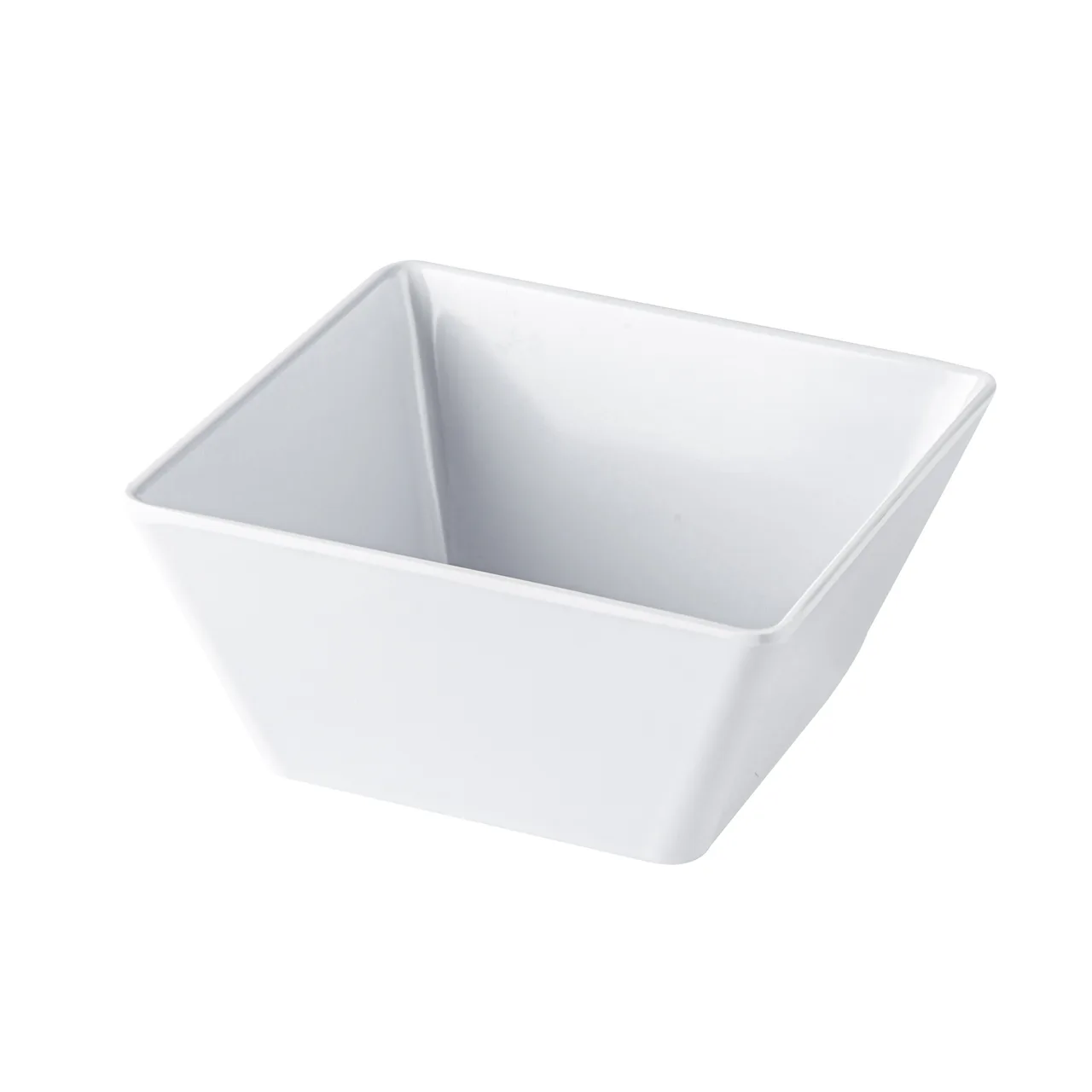 CACChina MLKS-B10 King Bowl, 112oz (3 Qt) Square White Melamine, 9½" W x 9½" D x 3⅞" H - Dozen