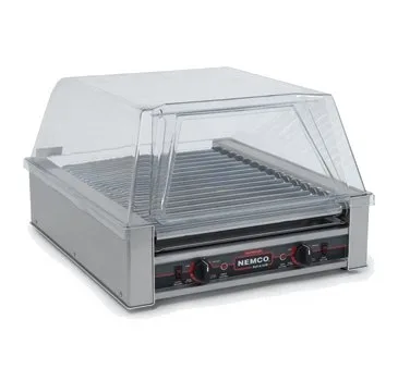 Nemco 8045N Roll-A-Grill® Narrow Hot Dog Grill, Roller-Type, (16) Chrome Rollers