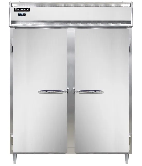 Continental Refrigerator D2RENSSPT-SD-GD 57" 2-Section Pass-Thru Refrigerator, 52 cu. ft.