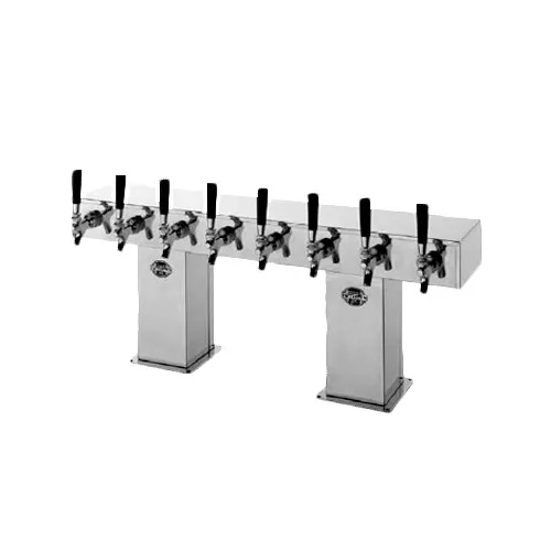 Perlick 4006-10B2 Bridge Tee Draft Beer Dispensing Tower, 10 Faucets