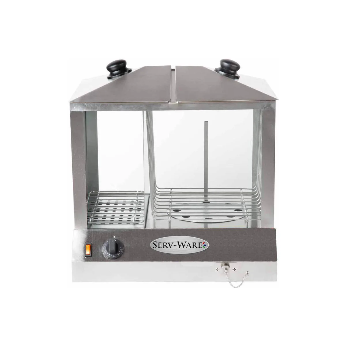 Serv-Ware EHS-02 Countertop Hot Dog Steamer, 200 Hot Dogs and 60 Buns