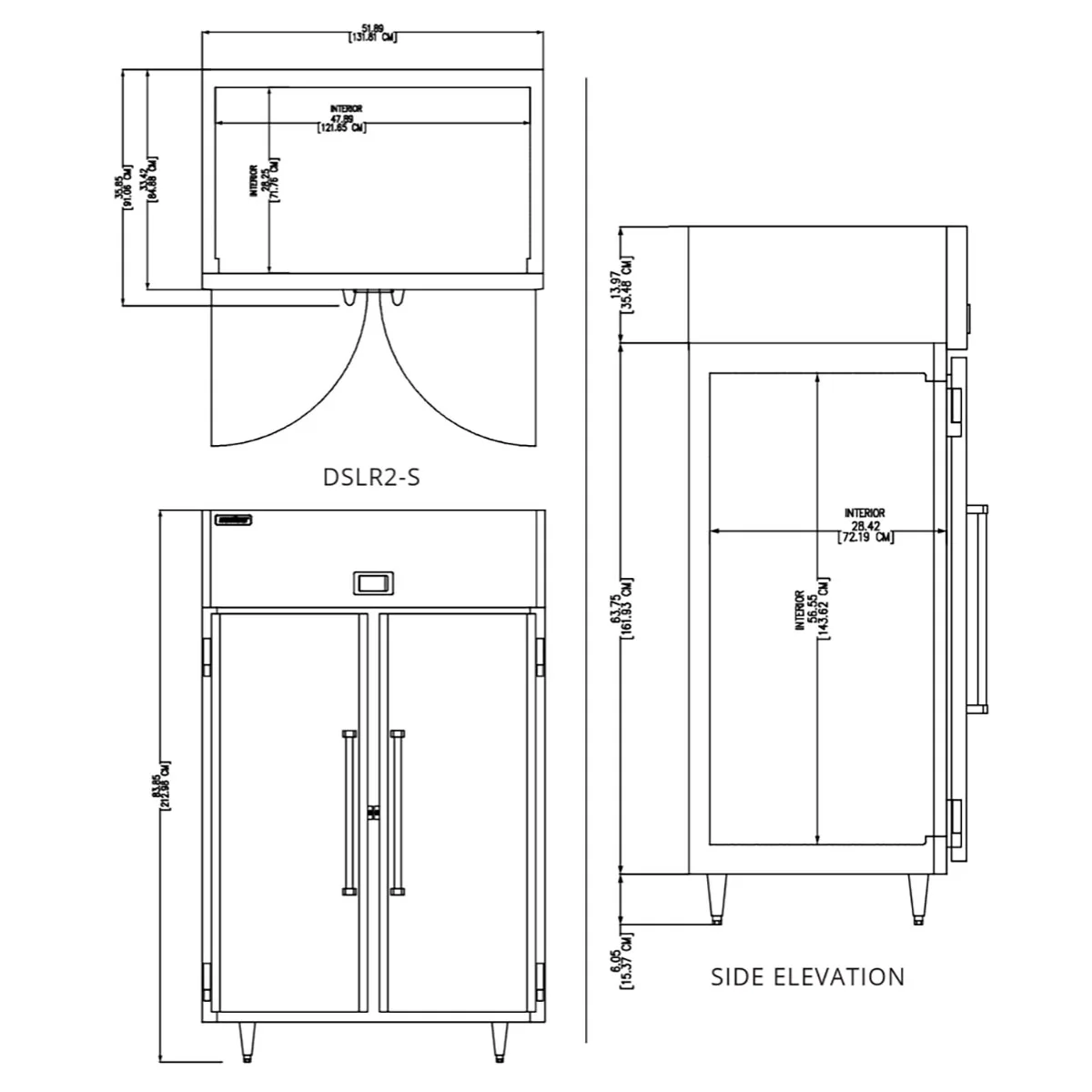 Delfield DSLR2-S Two Solid Door Reach-In Refrigerator, Top Mounted, 44.57 cu. ft.