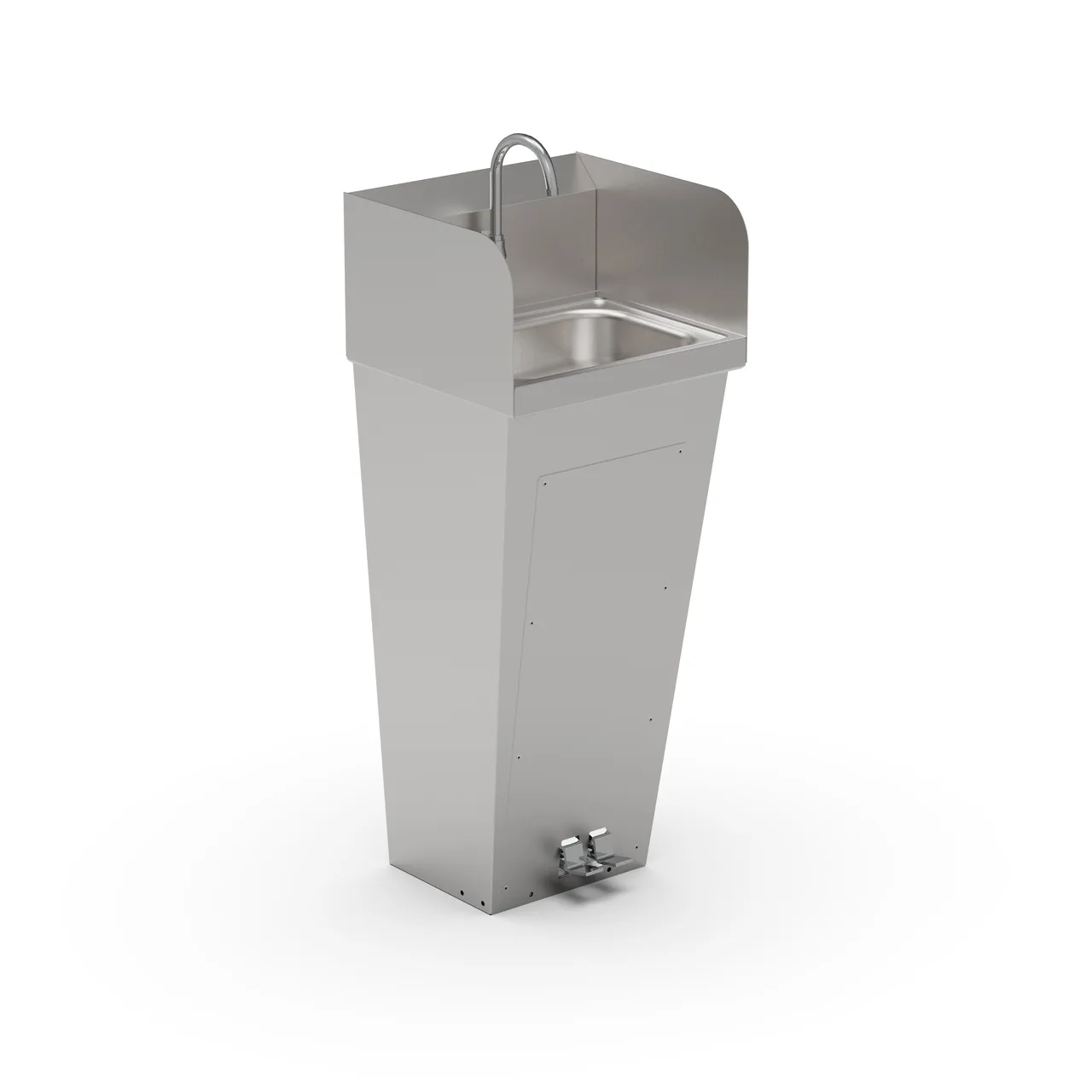 John Boos PBHS-F-1410-FV2-T-SSLR-X 14" Pedestal Mounted Hand Sink without Faucet / with Foot Valves-flyer