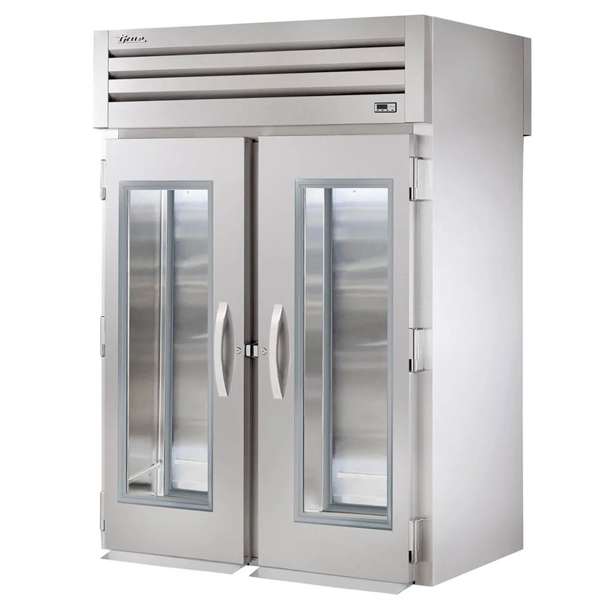 True STR2RRI-2G-HC 68" 2-Section Roll-In Refrigerator w/ 2 Glass Doors, Stainless Steel