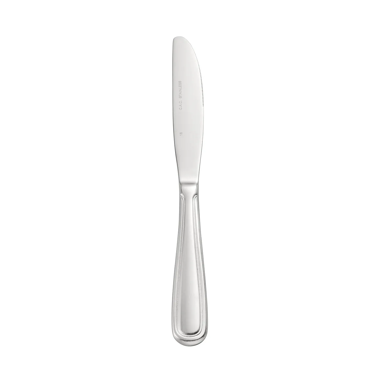 CAC China 8002-08 Elite Dinner Knife, 8-7/8" Solid Handle, Heavy 18/8 Stainless Steel - 1 Dozen