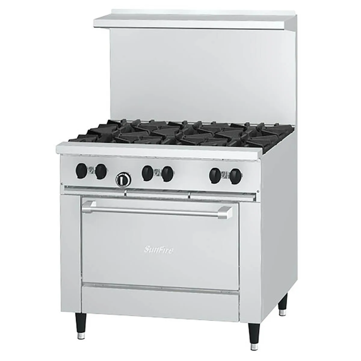 Garland US Range X36-6R 36" Gas Restaurant Range, (6) Open Burners, (1) Standard Oven, 213.000 BTU