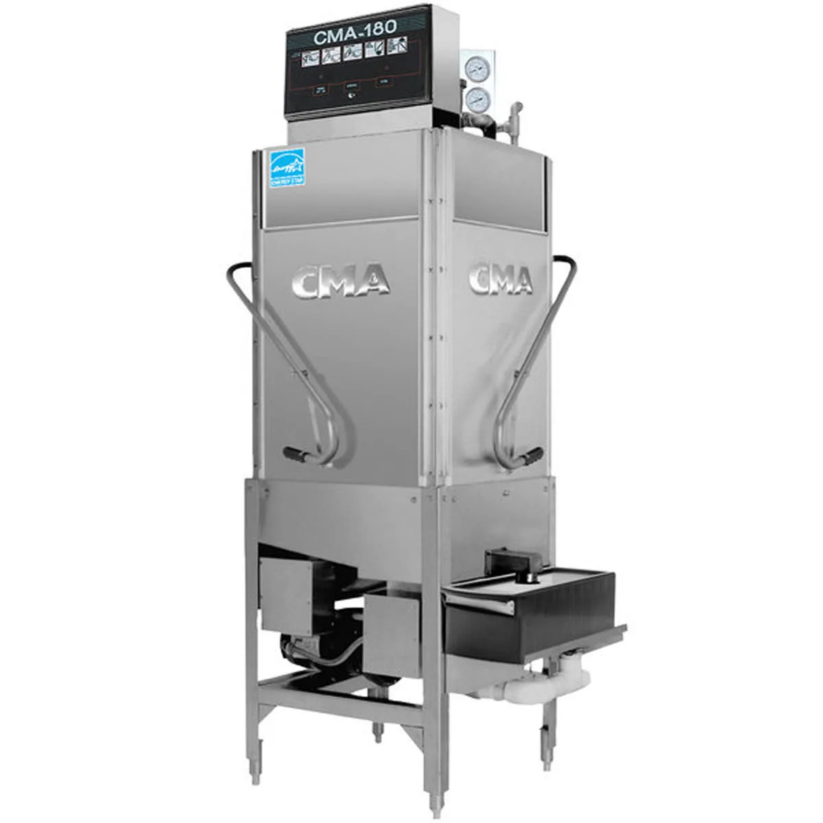CMA Dishmachines CMA-180-TC Corner Load, Single Rack Pot/Pan & Utensil Washer, 60 RPH - High Temp