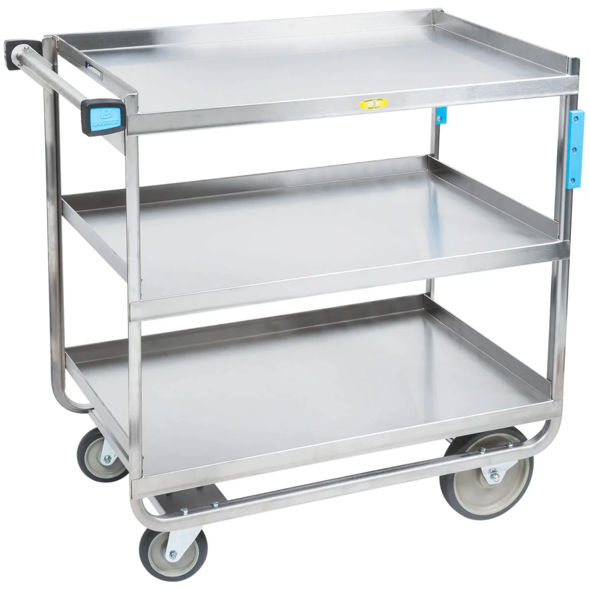 Lakeside 744 Stainless Steel 3 Shelf Utility Cart w/ Shelf Size 33" x 21" - 700 lb. Capacity