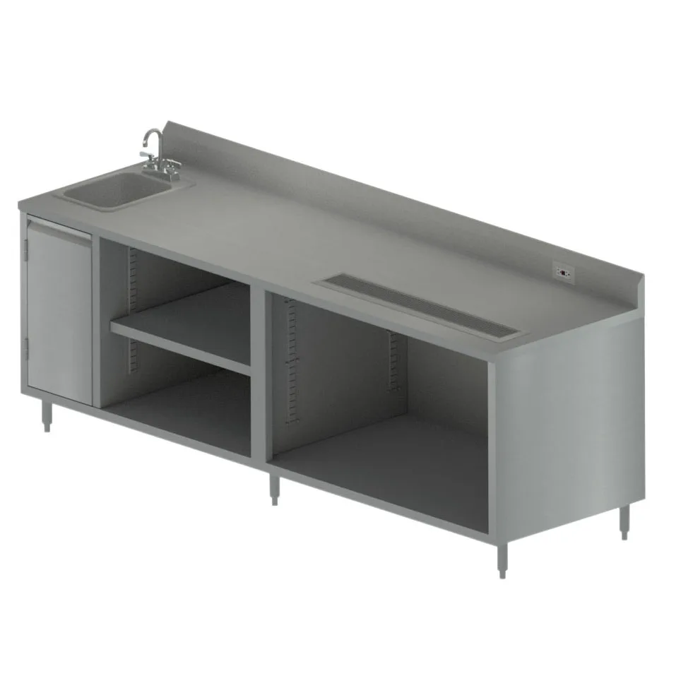 BK Resources BEVT-3096L Beverage Table, 96"W X 30"D