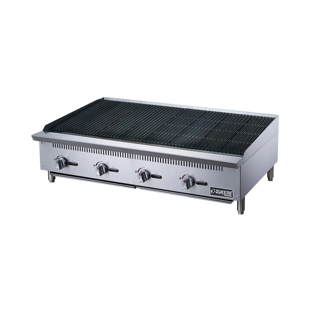 Dukers Appliance Co DCCB48 48" Countertop Gas Radiant Charbroiler, (4) Burners, 140.000 BTU