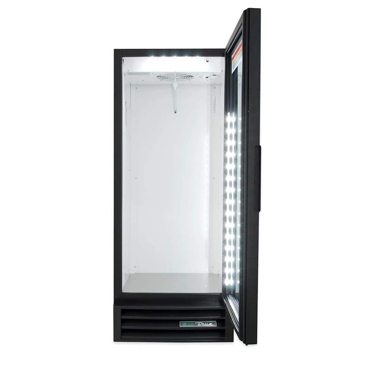 True GDM-12-HC~TSL01 24" 1-Section Glass Door Refrigerated Merchandiser in Black, 12 Cu. Ft.