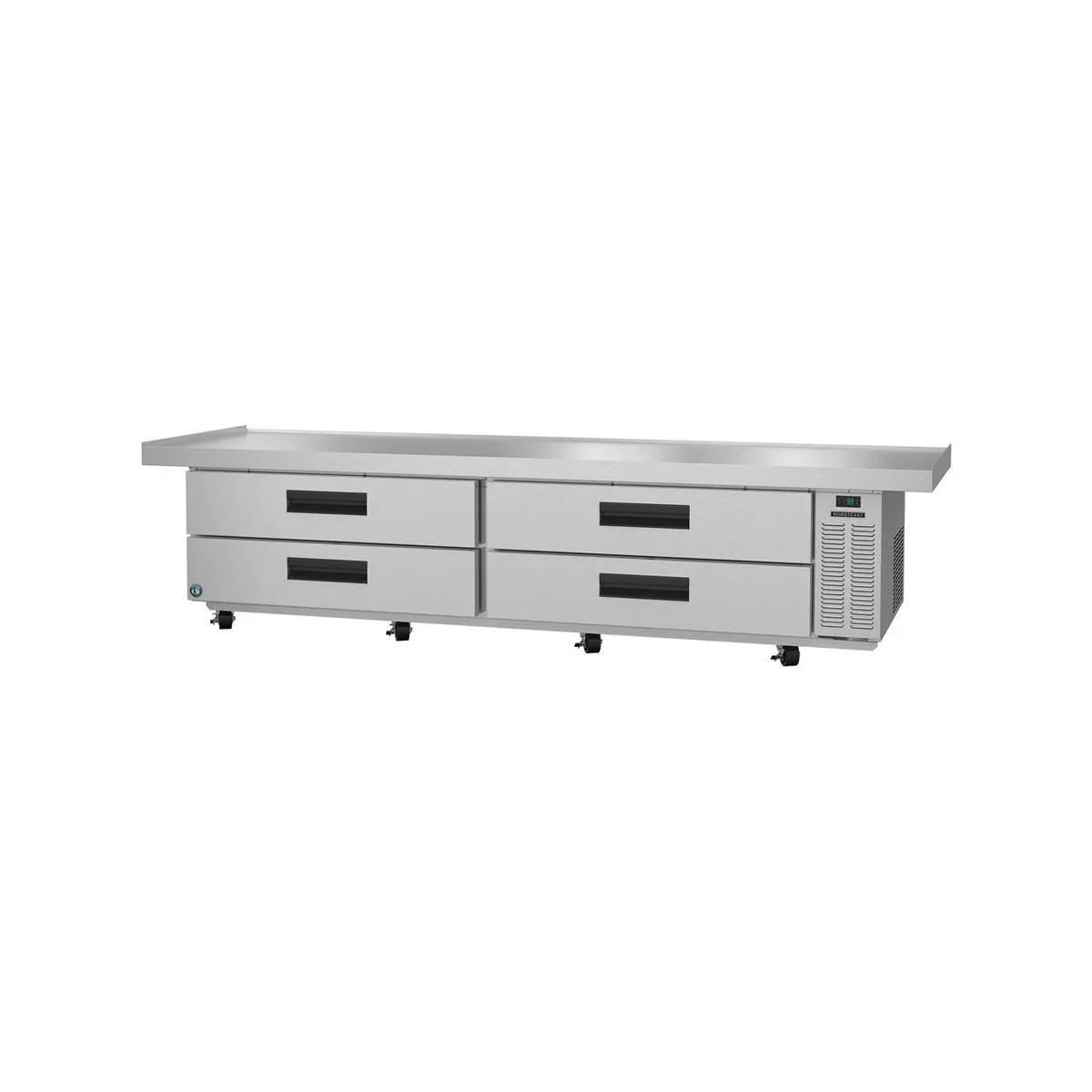 Hoshizaki CR110A 110" 4 Drawers Refrigerated Chef Base, (12) 12" x 20" Pan Capacity
