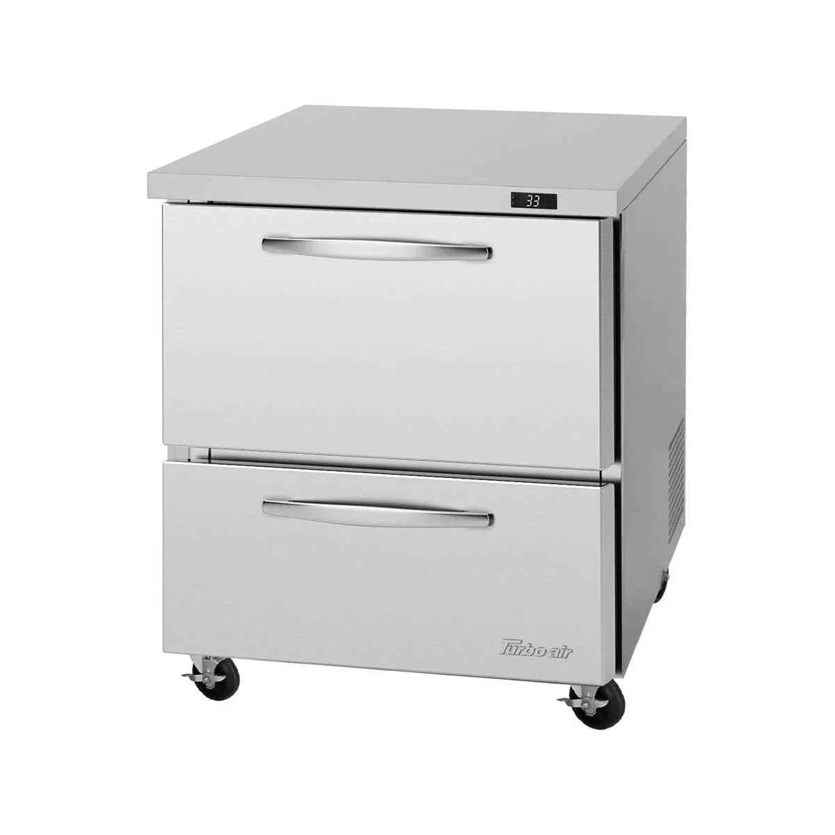 Turbo Air PUR-28-D2-N 27" 1-Section Undercounter Refrigerator w/ 2 Drawers, 6.8 cu. ft.