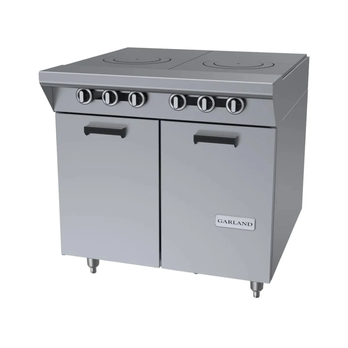 Garland US Range M45S 34" Gas Heavy Duty Range w/ (2) Front Fired Hot Tops, (1) Cabinet Base, 90.000 BTU