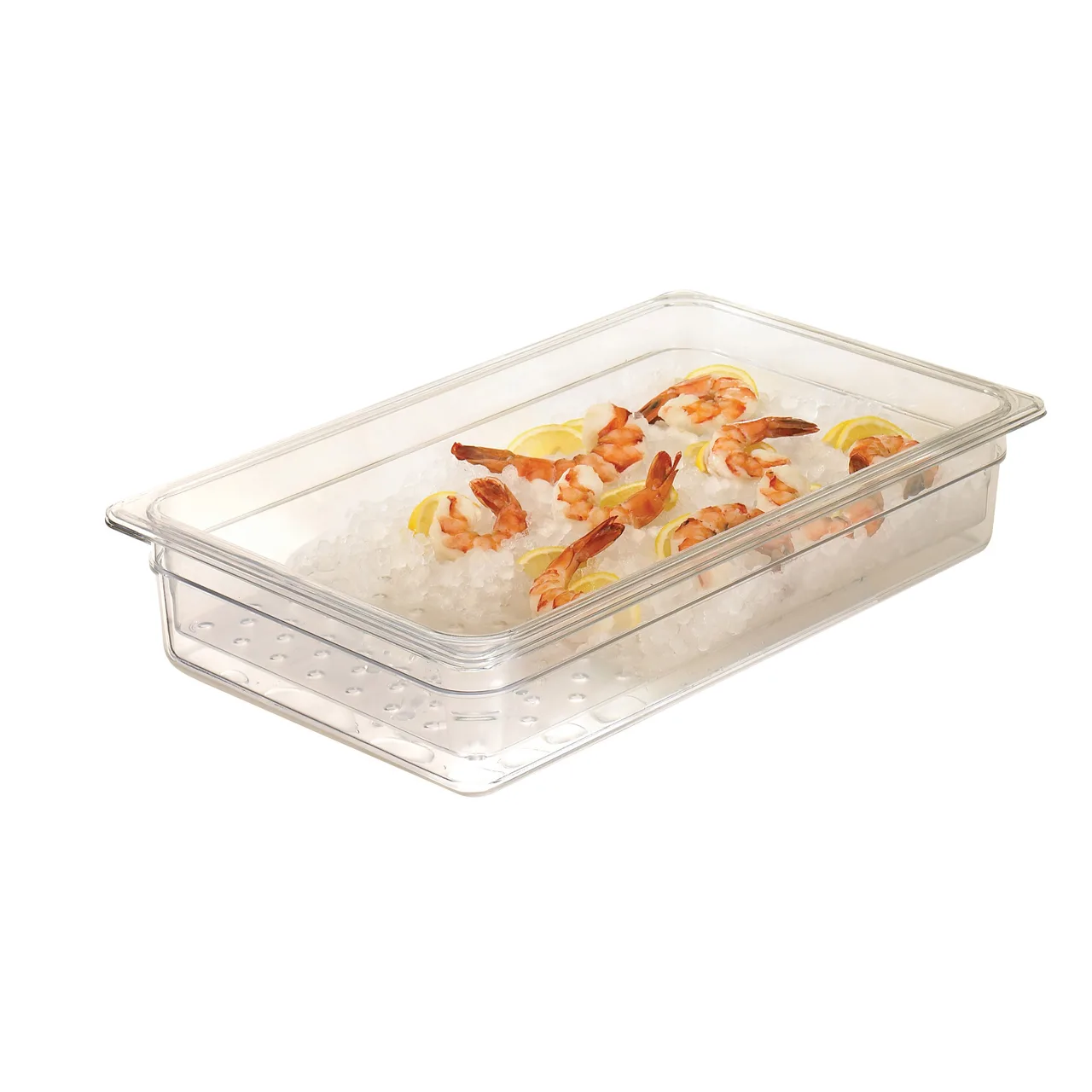 Cambro 13CLRCW135 - 1/1 Clear Polycarbonate Colander, 12‑3/4" x 20‑7/8" x 3" Deep, NSF