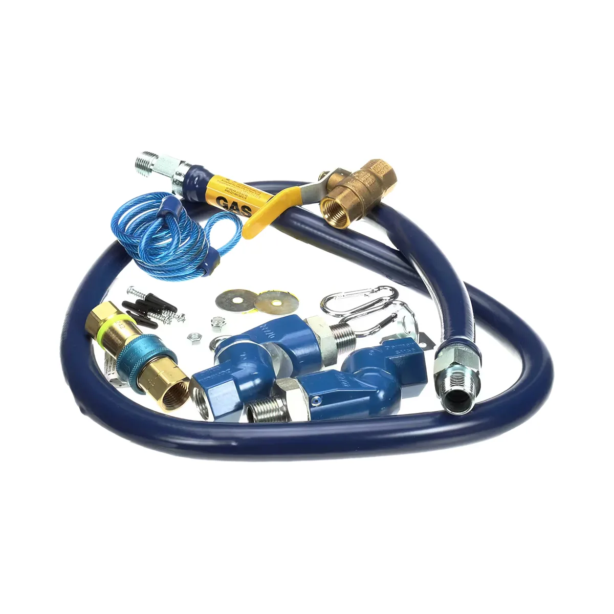 Dormont 1650KIT2S60 Deluxe SnapFast 60" Gas Connector Kit, Two Swivels, Restraining Cable, 1/2" Dia