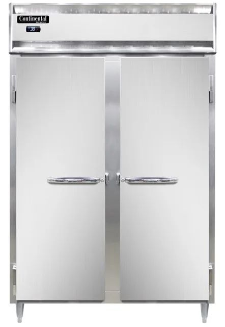 Continental Refrigerator D2RNSSPT-SD-GD 38" 2-Section Pass-Thru Refrigerator, 50 cu. ft., Top Mounted