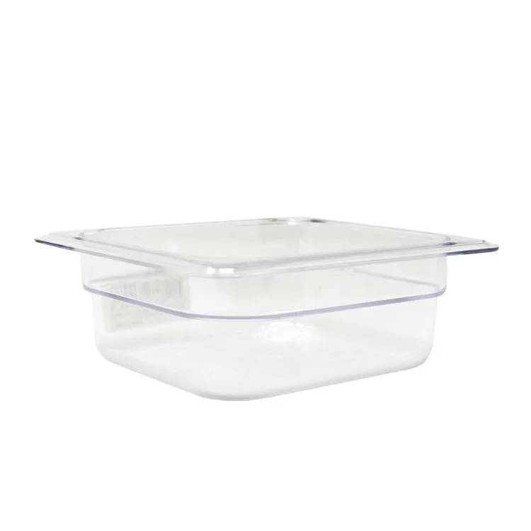 Omcan USA 80046 - 1/6 Size Clear Polycarbonate Food Pan, 6-15/16" x 6-3/8" x 2-1/2", NSF