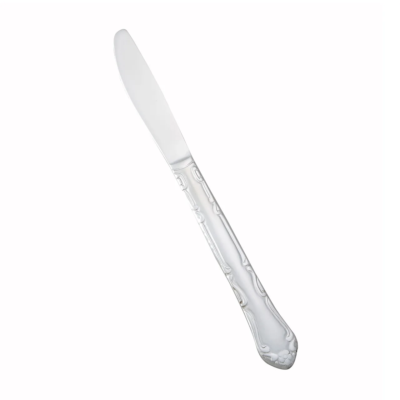 Winco 0004-08 Dinner Knife, 8.625" (8-5/8) Heavy 18/0 Stainless Steel, Elegance Finish - 1 Dozen