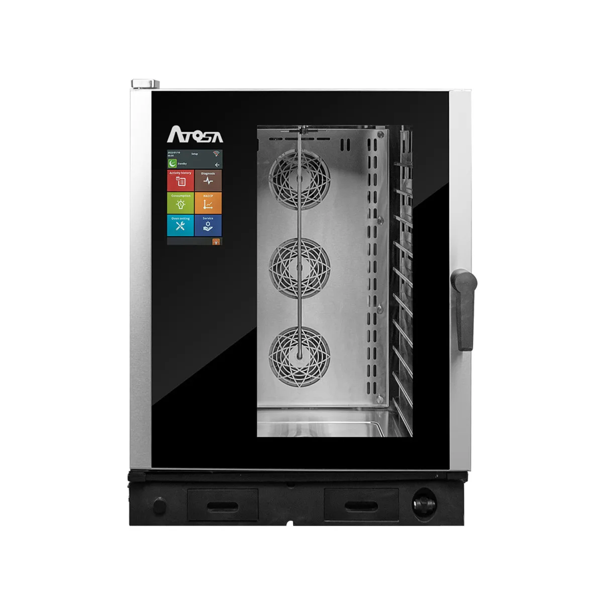 Atosa USA AEC-1021 E Full Size 10 Pan Electric Combi Oven w/ Smart Touch Control, Boilerless, 208/240V