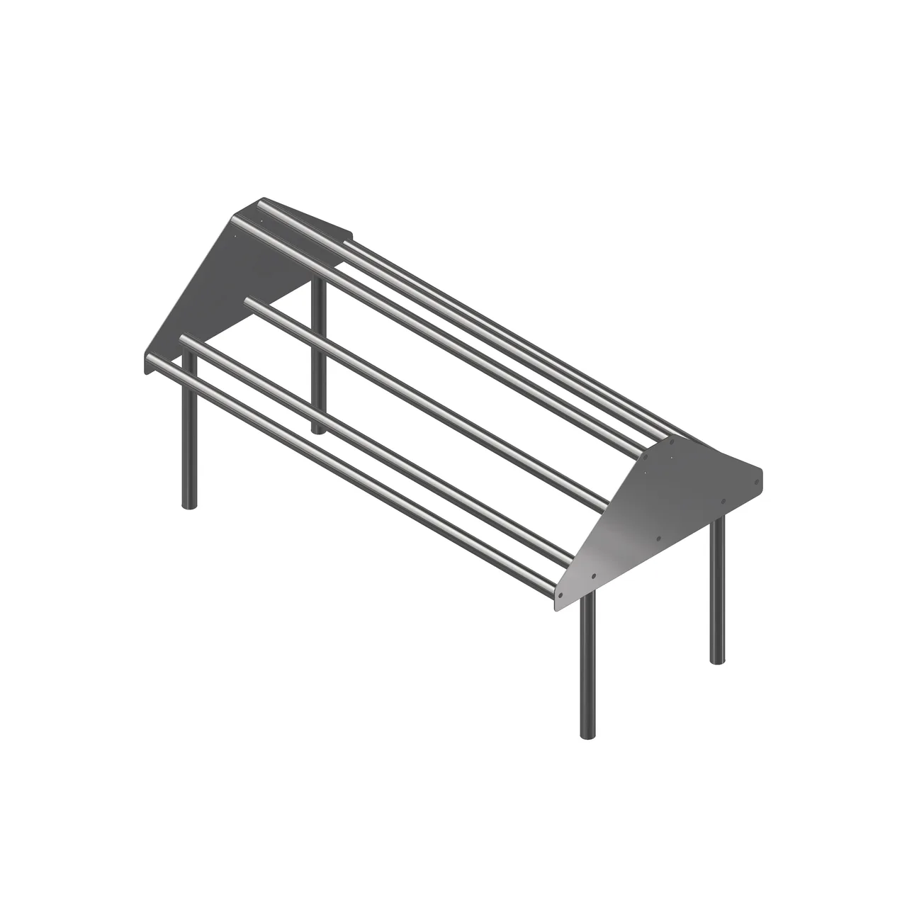 John Boos DTSS-3048-T Stainless Steel Tubular Wall Mounted Sorting Shelf - 48"W x 30-1/2"D