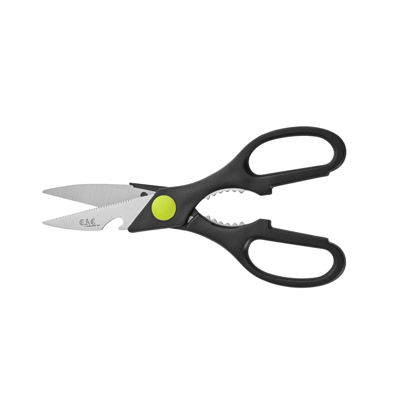 CAC China SHRA-3 All Purpose Kitchen Shears, 4", Stainless Steel Blades, Polypropylene Handle