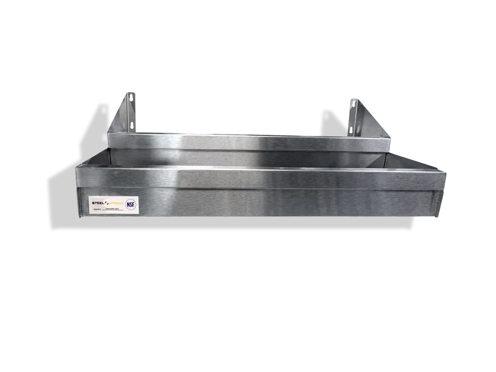 Steel Works SWDSR3-36X Double Tier Speed Rail, 36" X 30-39" Mount, Keyhole, 22/304 Stainless Steel